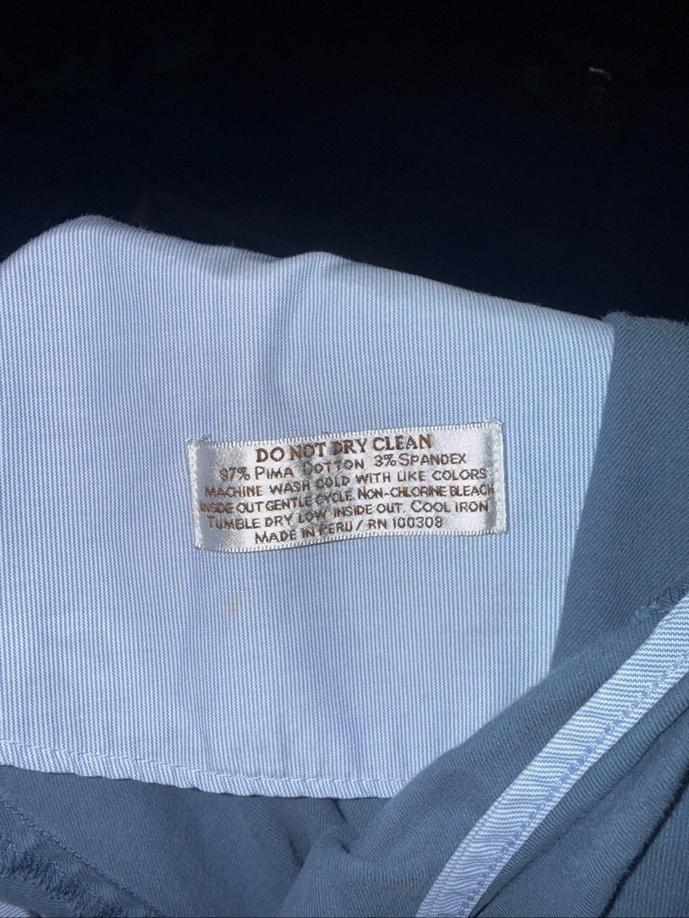 Peter Millar Mens 44 Blue Cotton Golf Chino Shorts 9 Inch Inseam Casual
